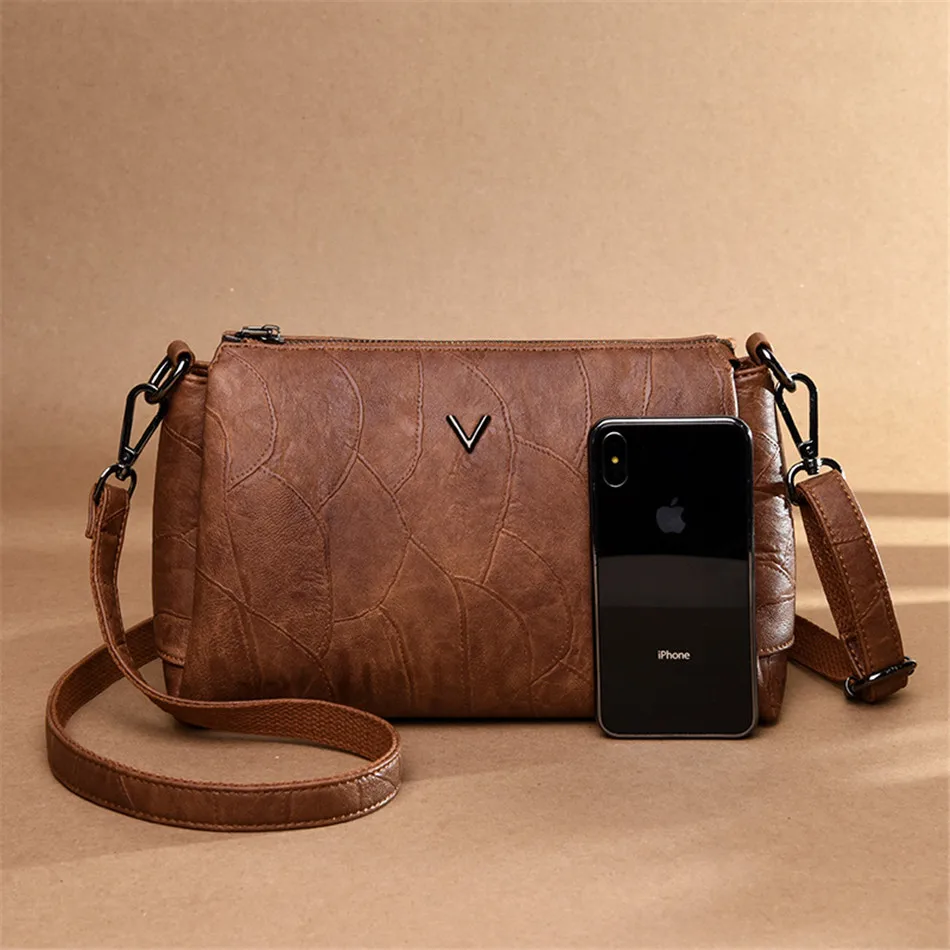 VANDERWAH أكياس Crossbody للنساء حقيبة ساعي 2019 جلد حقيبة يد فاخرة حقائب النساء مصمم السيدات اليد حقائب كتف كيس