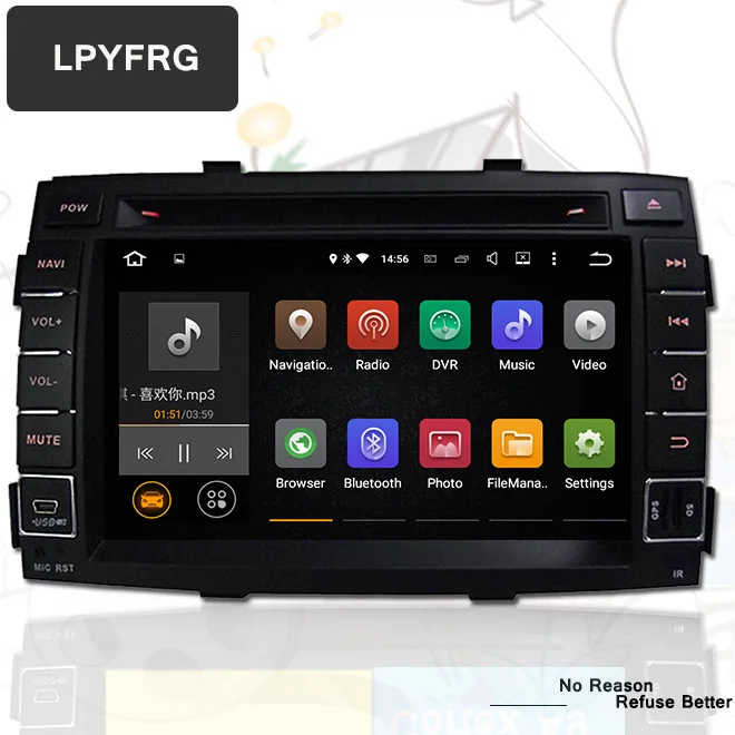Top Free shinpping Android 9.0 Octa-core RAM 4GB Car DVD Player For Kia Sorento HD 1024*600 With 4G/wifi USB GPS Bluetooth DAB Radio 5