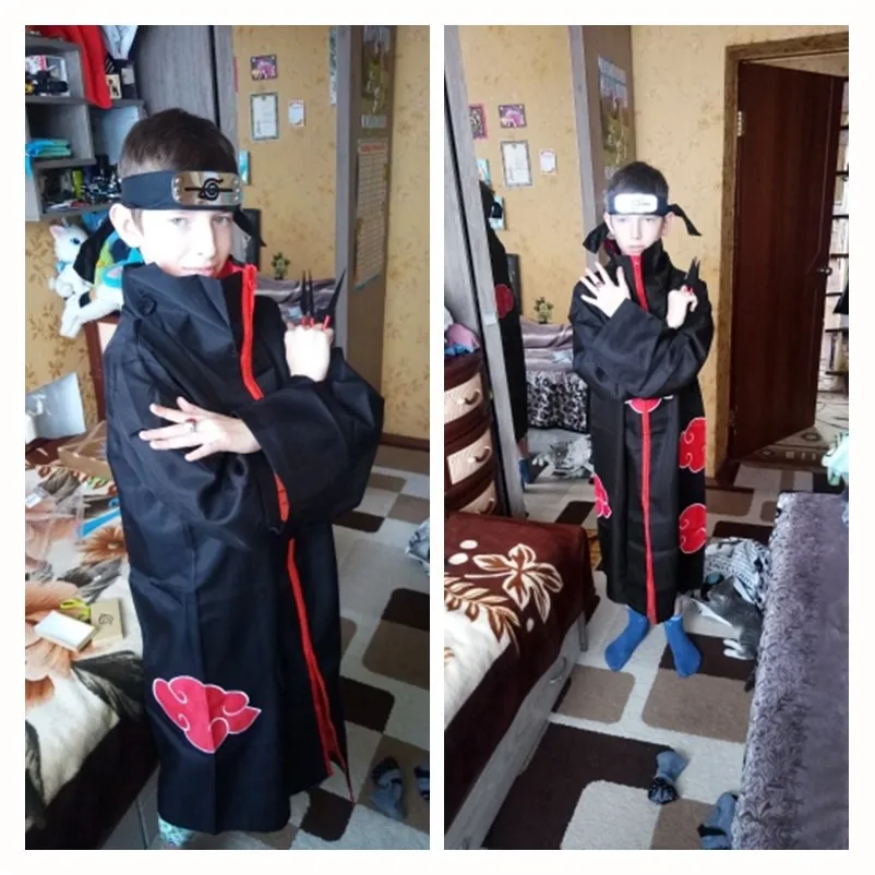 Classic Anime Naruto cosplay costume Akatsuki Uchiha Itachi Shuriken Forehead Headband Accessories suits cosplay Accessories -