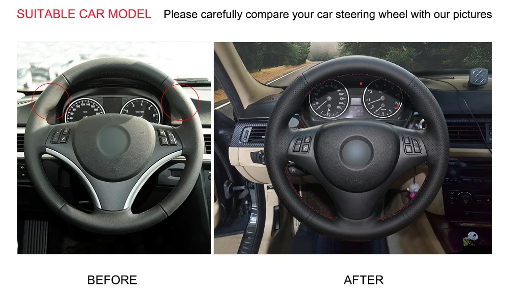 Black-Natural-Leather-Car-Steering-Wheel-Cover-for-BMW-E90-320i-325i-330i-335i-E87-120i-9
