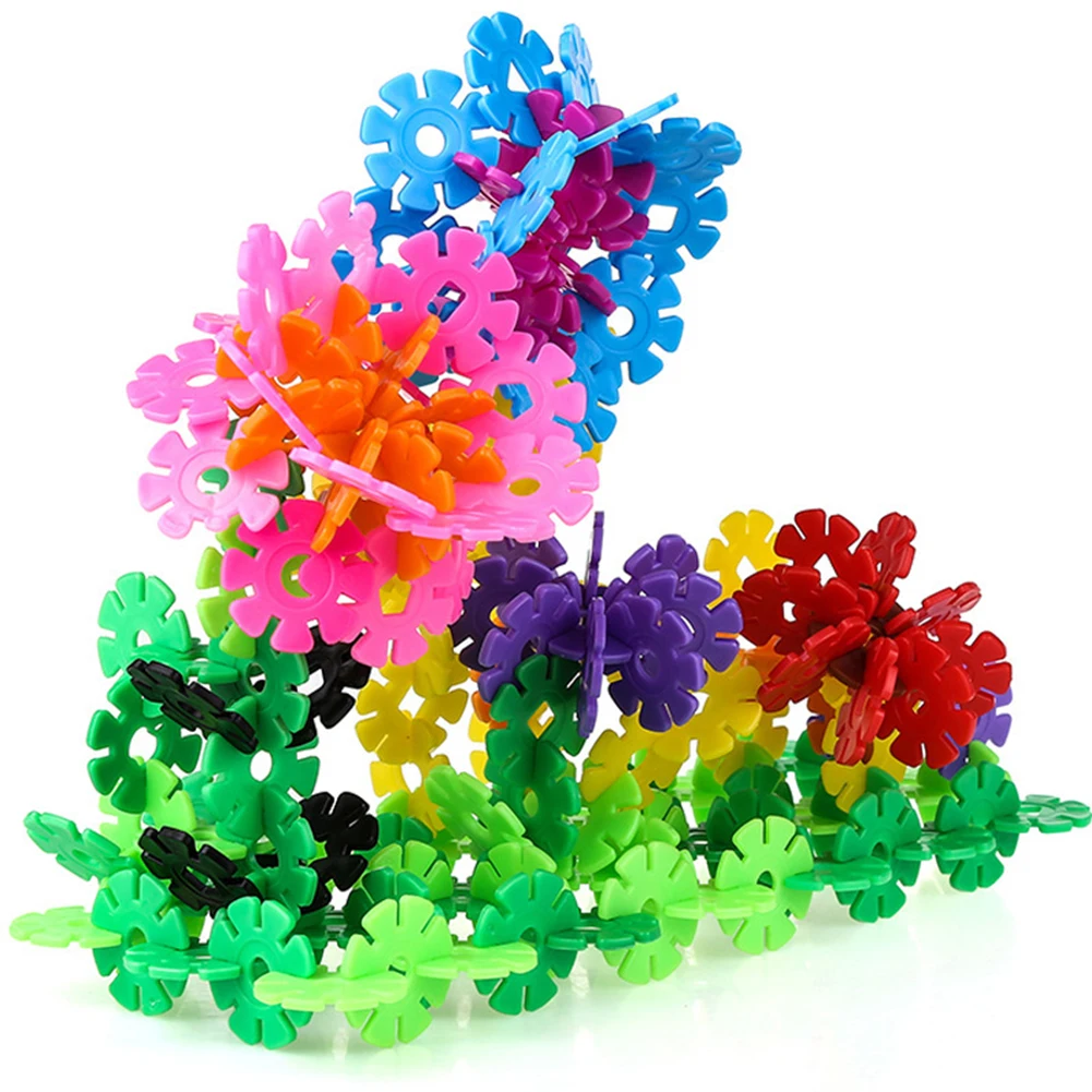 

Creative Kids Flakes Interlocking Plastic Disc Set for Fun Creative Building Educational STEM Construction Toy 100PCS