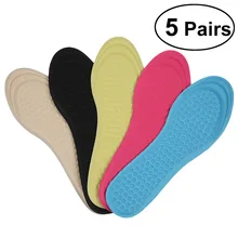 5 пар, размер 36-40, мягкие дышащие спортивные стельки унисекс, воздухопроницаемые, массажные стельки