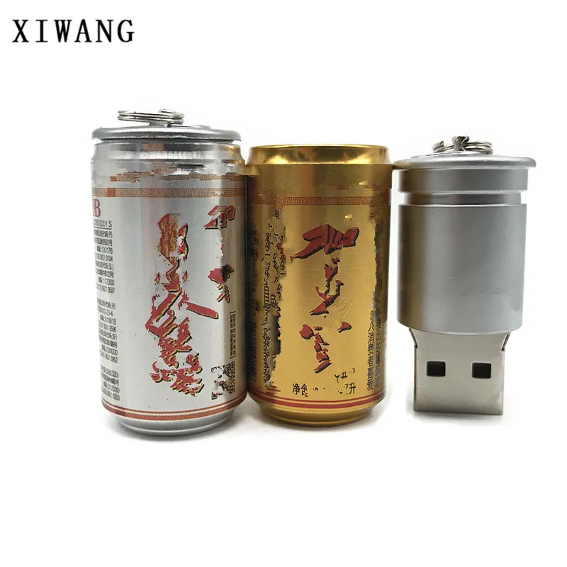 XIWANG металлическая бутылочное Пиво Бутылка флеш-диск USB 2,0 4 ГБ 8 ГБ 16 ГБ 32 ГБ 64 Гб портативный накопитель карта памяти Бесплатная доставка