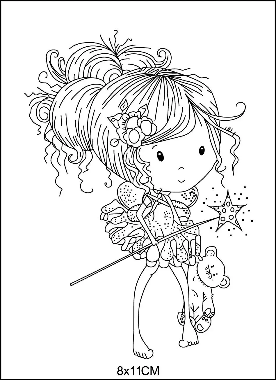 Girl stamp Clear Stamp for Scrapbooking Transparent Silicone Rubber DIY