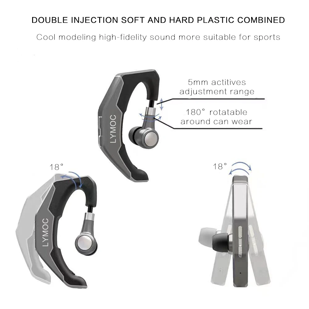 LYMOC Q3, обновленная Bluetooth гарнитура, автомобильные Спортивные Беспроводные наушники, HD микрофон, наушники для телефона, для езды на мотоцикле, велосипеде, для iPhone