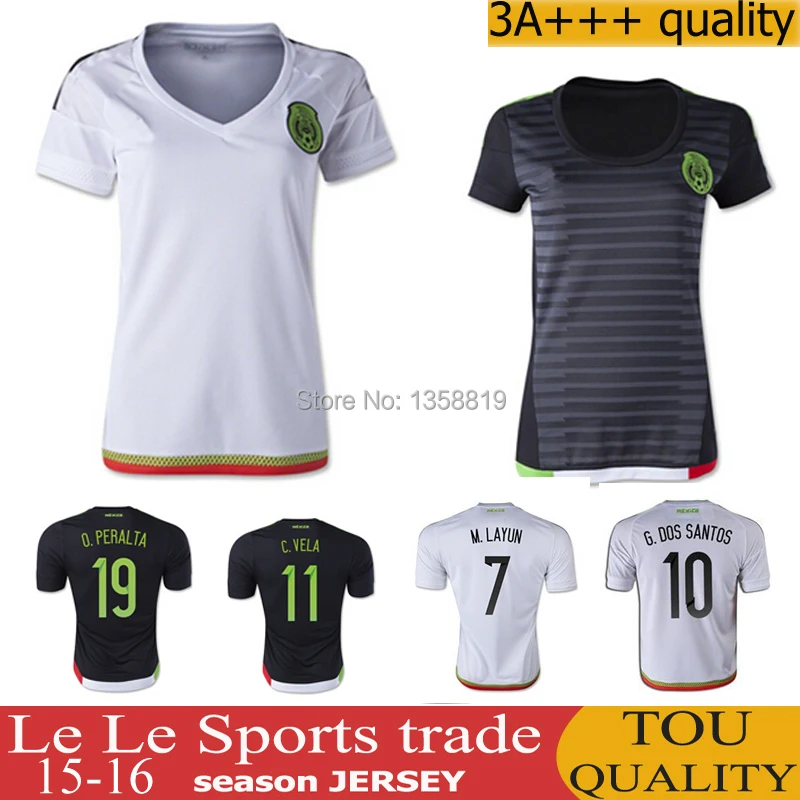Women's Soccer Jersey 2015 MEXICO Black Women 15/16 Jersey CHICHARITO G