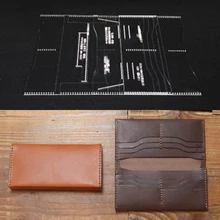 4 шт. DIY кожевенное ремесло акриловый кошелек длинный кошелек шаблон трафареты 190x95x10 мм