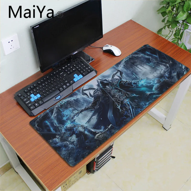 Maiya,, Diablo, уникальный Настольный коврик, игровой коврик для мыши,, большой коврик для мыши, клавиатура, коврик - Цвет: Lock Edge 40X90cm