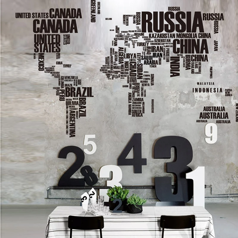 Large World Map Wall Stickers For Home Decor Living Room Bedroom Accessories TV Sofa Office Decoration Mural Wall Art Wallpaper
