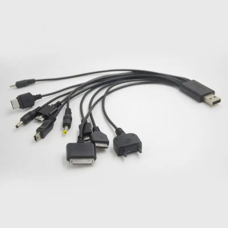Универсальный телефон usb зарядный кабель Multicharger 10 видов 1-to-10cord Мощность Соединительный кабель Y/USB/удлинитель#1030