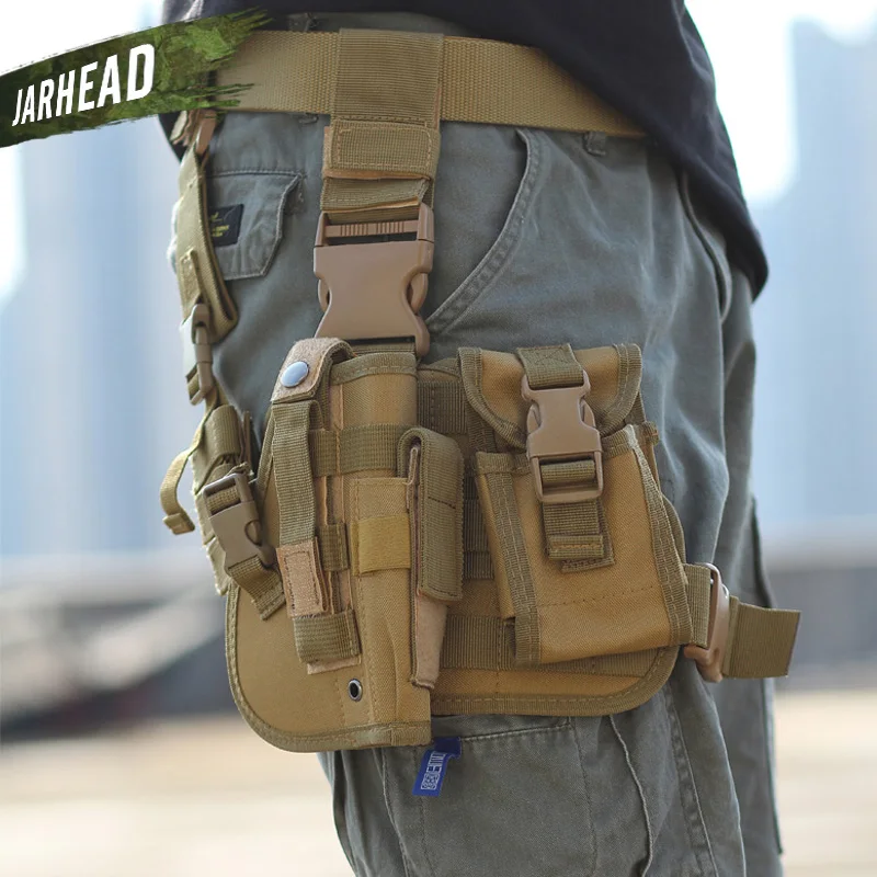 БЫСТРОРАЗЪЕМНАЯ кобура для ног Molle 600D охотничьи сумки с карманом мусора уличная