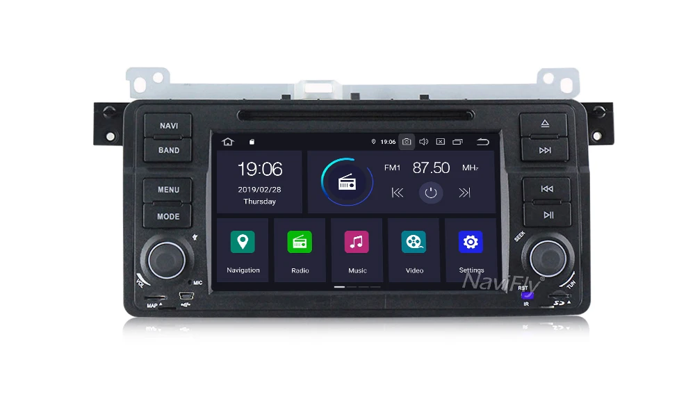 Sale NaviFly Android 9.0 IPS DSP car gps radio multimedia player for BMW E46 M3  Auto dvd stroeo Audio 4 cores A35 WIFI BT CANBUS 11