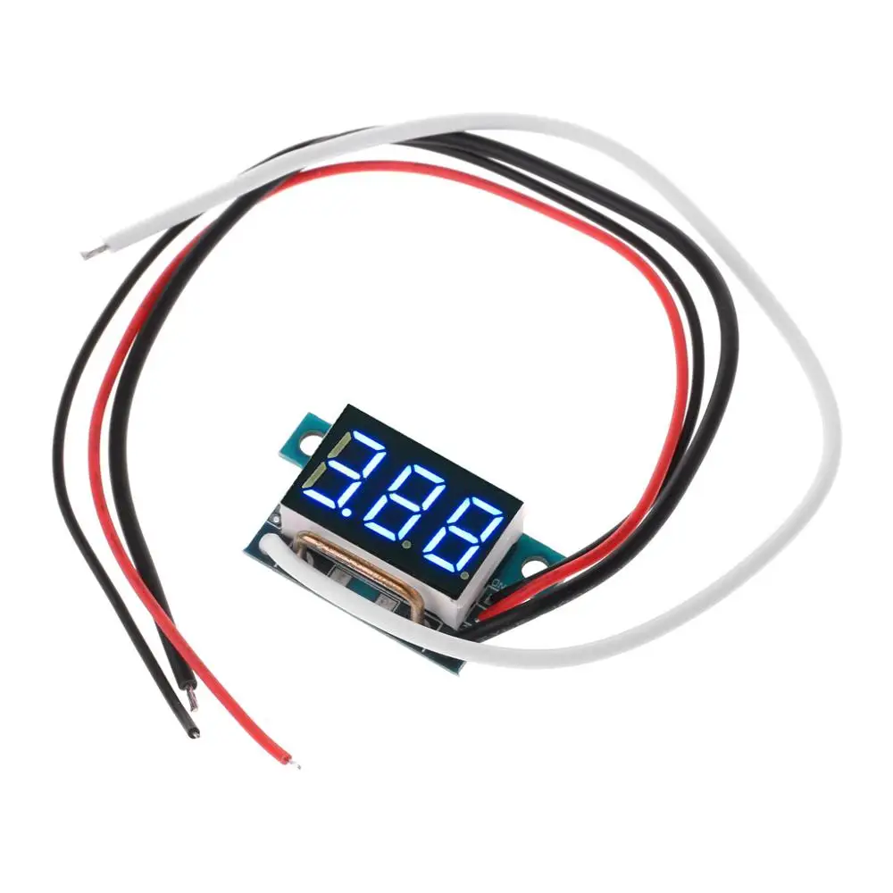 DC 4 V-30 V 0-10A цифровой светодиодный амперметр панельный измеритель тока 0.36in модуль Защита от неправильной полярности тестер инструменты - Цвет: Синий