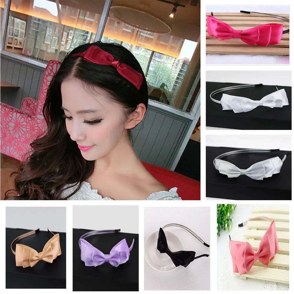 Beautiful Bowknot Ribbon Hair Accessory Headband Bow Head Band Clip Of Hot Women
