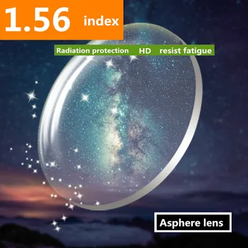 

1.56 Index High Quality Radiation Protection Clear Optical Single Vision Lens HMC, EMI Aspheric Anti-UV Prescription Lenses,2Pcs