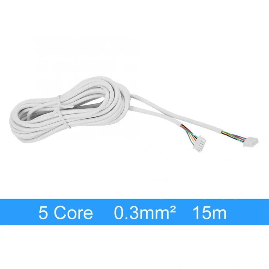 5-Core круглый гибкий медный кабель для видео-телефон двери Системы 15 м