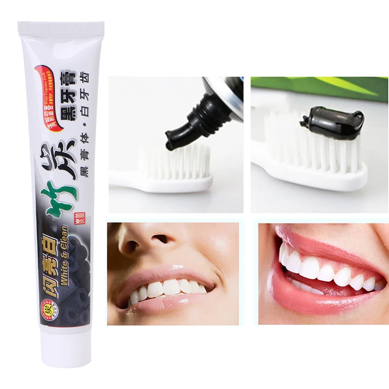 

New Soft Clean Bamboo Black Whitening Charcoal Oral Hygiene Care Dental Cream Toothpaste Teeth Care #11