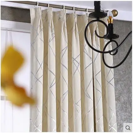 Современные геометрические вышитые шторы для гостиной/фотообои с отделкой