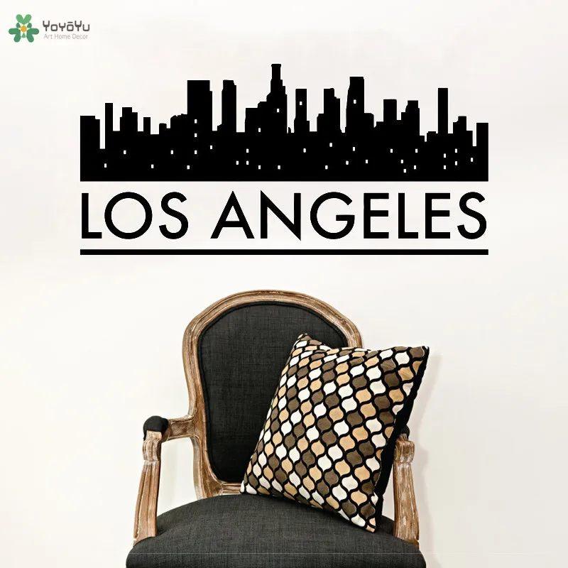 

YOYOYU Wall Decal High Quality Los Angeles Skyline Wall Sticker Removable Kids Bedroom Poster Creative Interior Home Decor CY323