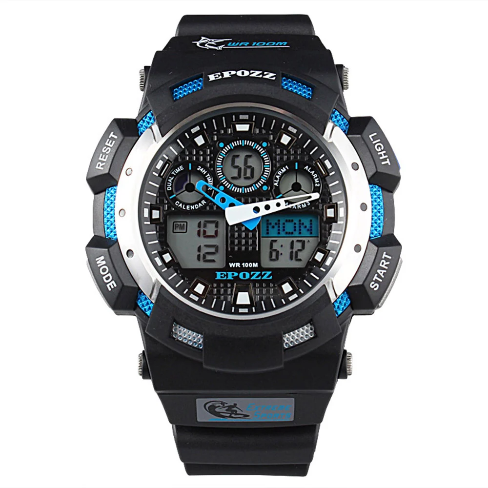 EPOZZ брендовые новые цифровые часы для мужчин водонепроницаемые 100 м часы для дайвинга Модные Спортивные Повседневные часы с датой 3001 - Цвет: black