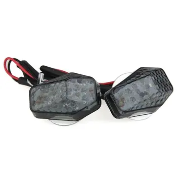 

2 x 15 LED Flashing Lights Indicator Light Yellow DC 12V for Moto Suzuki SV