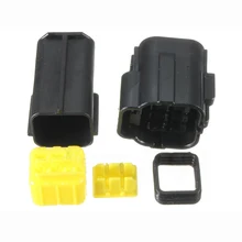 KSOL Черный Водонепроницаемый Электропроводки ЭЛЕКТРОПРОВОДКИ Универсальный разъемы 2 3 4 6 КОНТАКТНЫЙ Размер: 6 Pin Наборы: 25 Компл