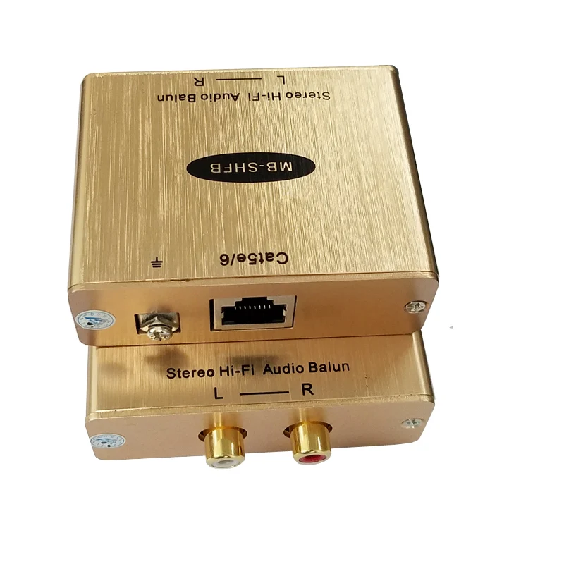 Cat5 AV аудиоудлинитель AV Hi-Fi аудио передатчик AV Приемник по Cat5 до 1 км