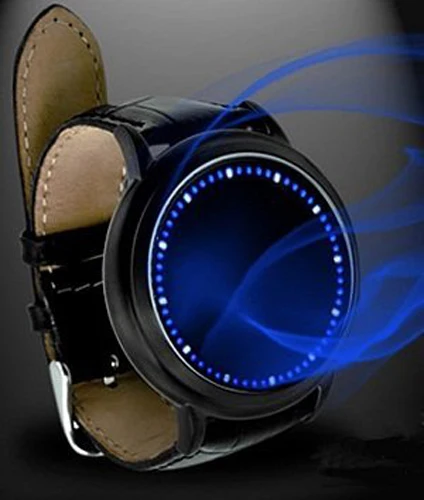 

YCYS-Blue LED Touch Screen Watch Fashion Unisex,Soft Leather Watch