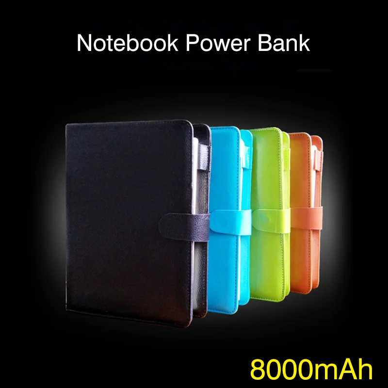 

New Arrival 8000mAh Power Bank with Notebook and Card Slot Function High Quality Powerbank for iPhone 7 Xiaomi Portable charger
