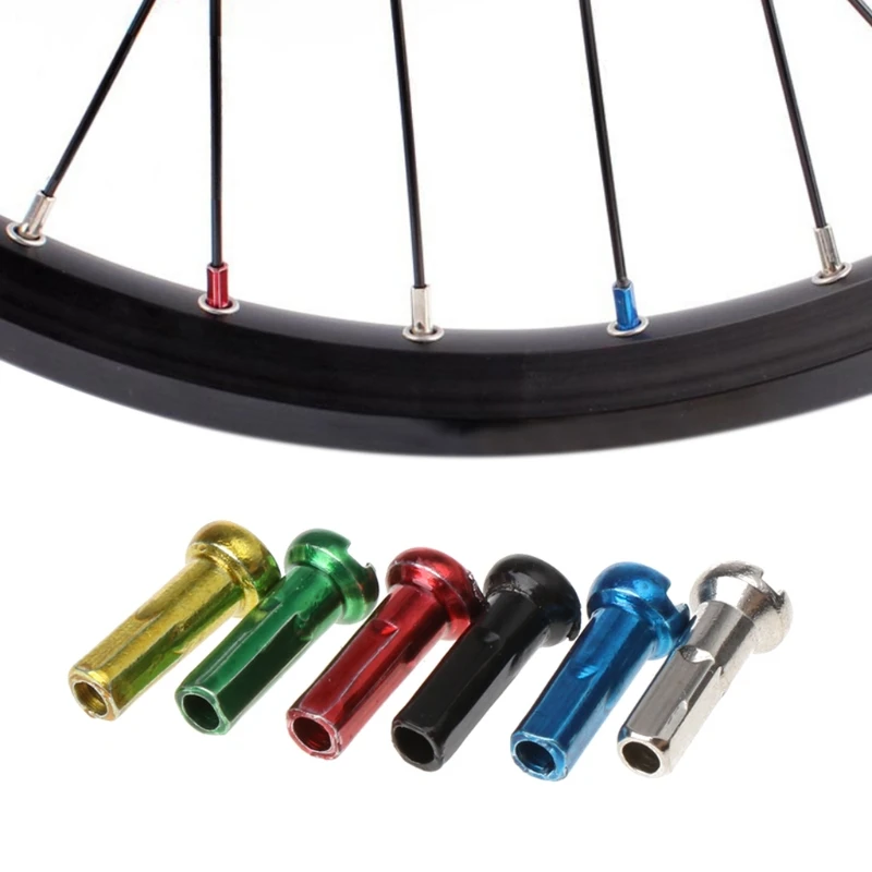 

VSRRWL 50 Pcs Bicycle Spoke Caps Colorful 14mm Decorative Iron Copper MTB Bike Parts