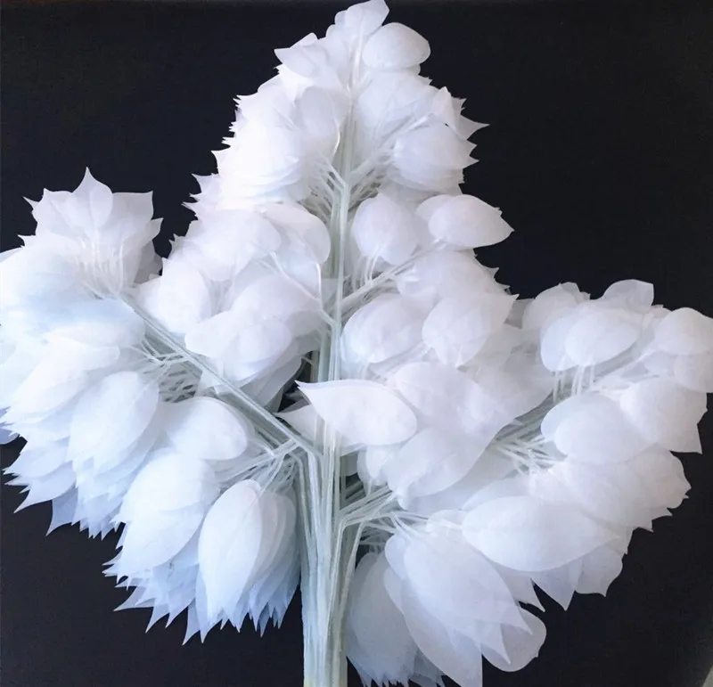 Декор цветок белый шелк искусственные листья украшение дома листья для свадебной вечеринки Арка Свадебные винтажные принадлежности