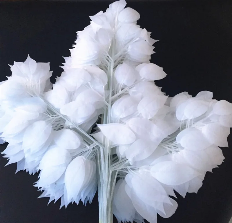 Decor flower white silk artificial leaves home decoration leaves for wedding party arch wedding vintage supplies Decor flower white silk artificial leaves home decoration leaves for wedding party arch wedding vintage supplies