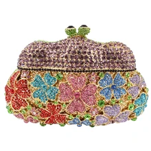 Стильный роскошный Для женщин вечерняя сумочка; BS010 бриллиантами клатч девушки банкетный мешок горный хрусталь чехол для дамы свадебная сумочка 88280