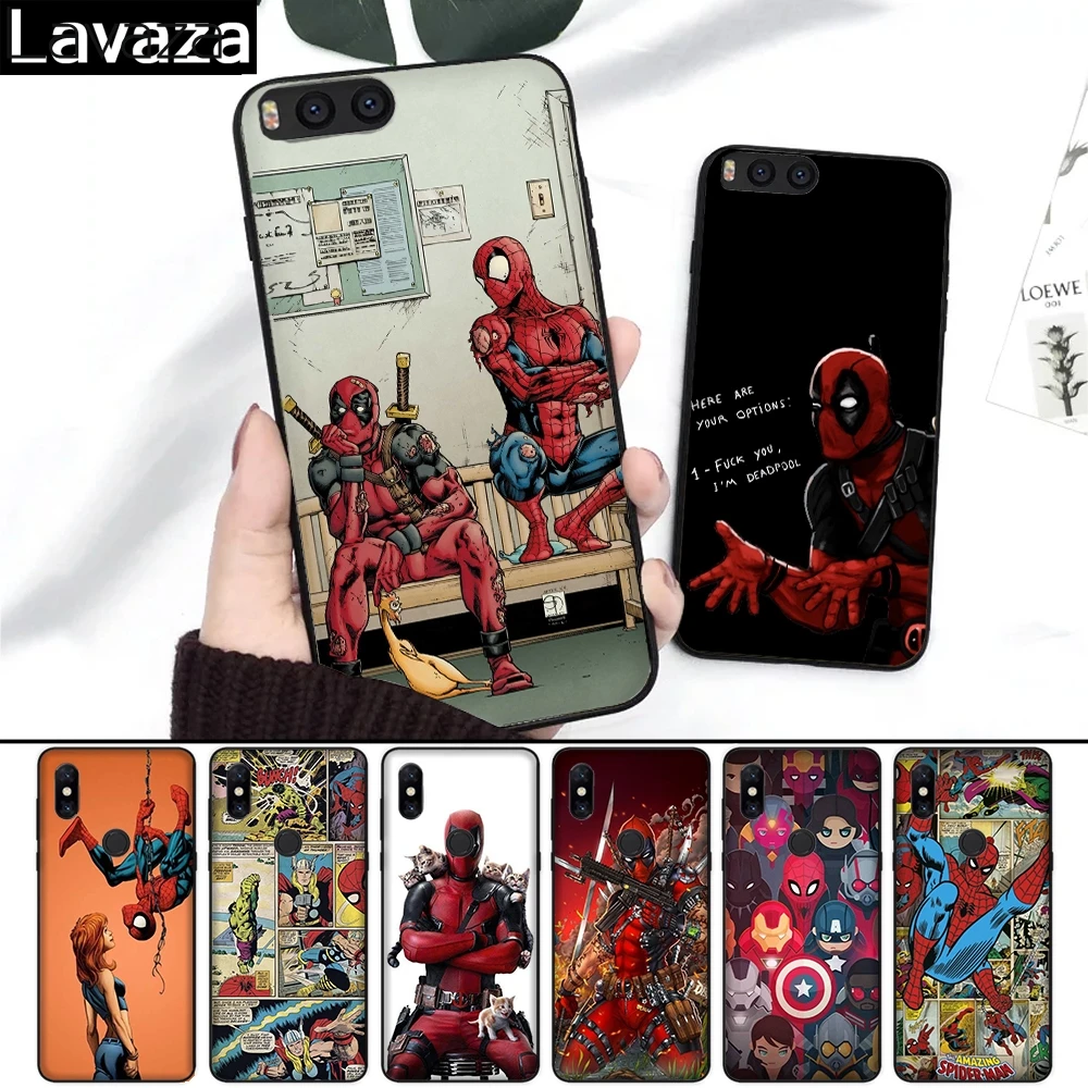 

Lavaza Deadpool and Spiderman Silicone Case for Xiaomi Redmi 4A 4X 5A S2 5 Plus 6 6A Note 4 Pro 7 Prime