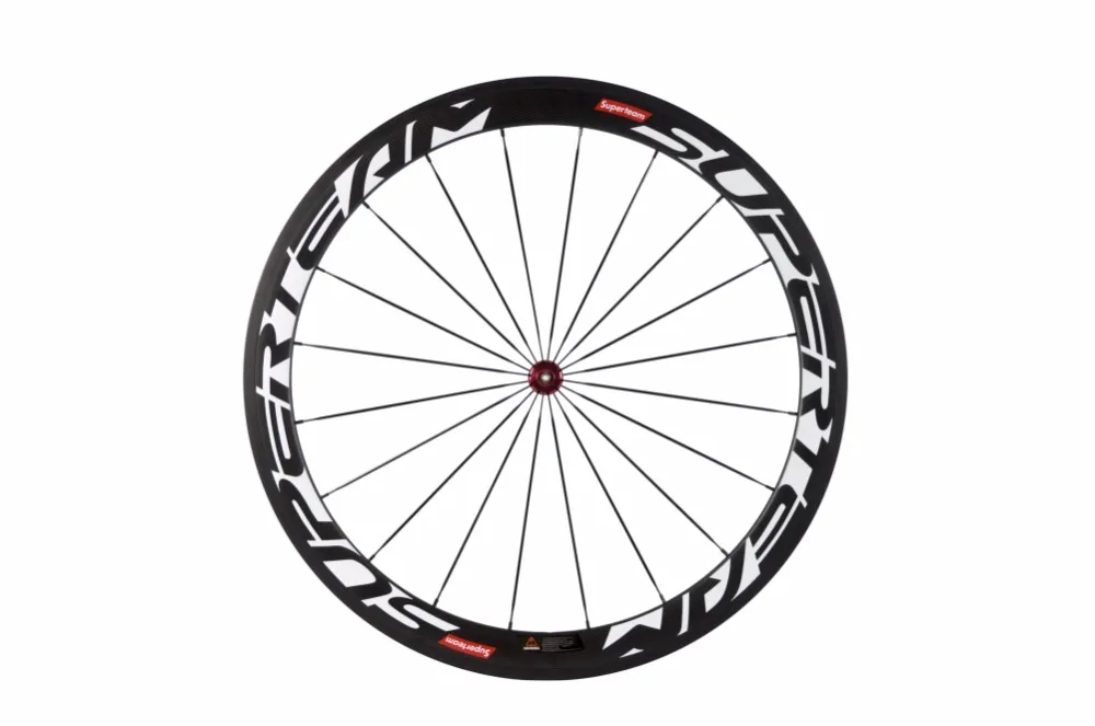 Sale SUPERTEAM 700c clincher carbon road bike wheels 50/88 8