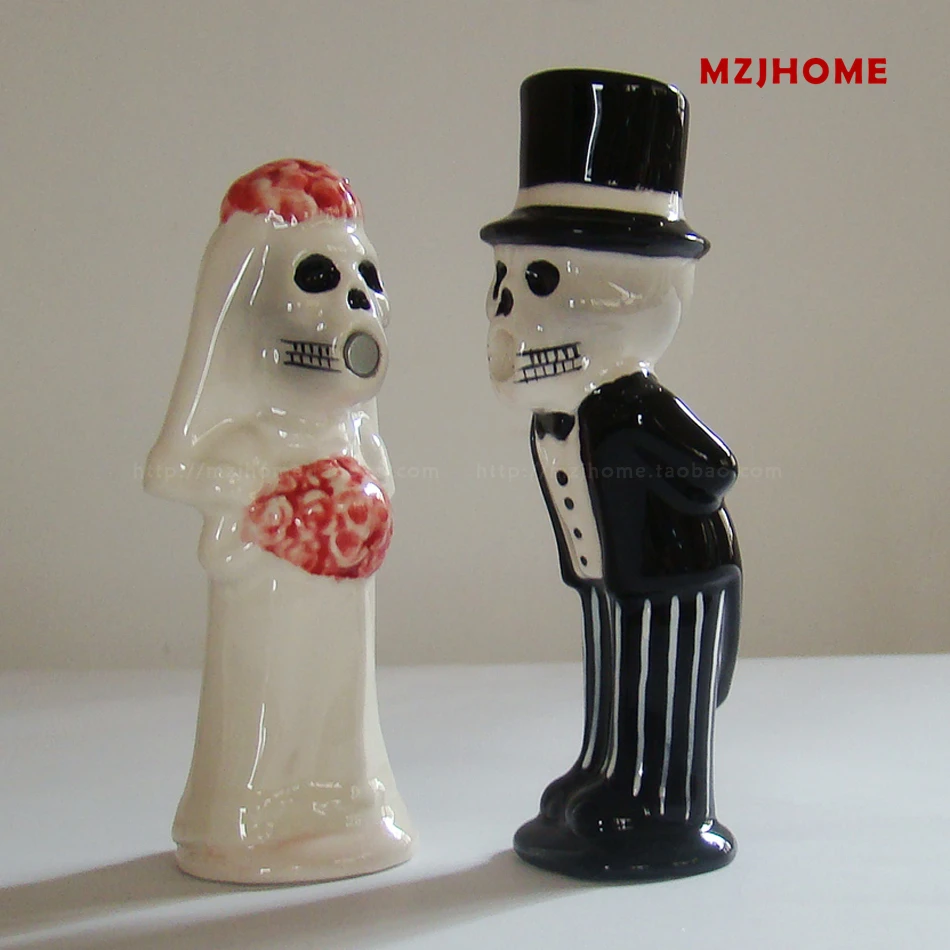 halloween wedding cake toppers ceramic ornaments corpse bride and bridegroom figurine castor decoration valentines day gift - Ceramic Halloween Decorations halloween wedding cake toppers ceramic ornaments corpse bride and bridegroom figurine castor decoration valentines day gift - Ceramic Halloween Decorations