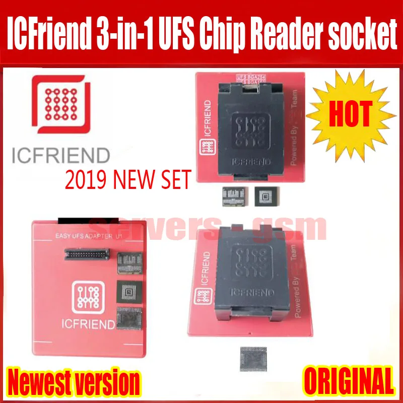 UFS разъем адаптера ICFriend ICs-UFS 3 в 1 поддержка UFS BGA254 BGA153 BGA9 с легкий JTAG плюс коробка