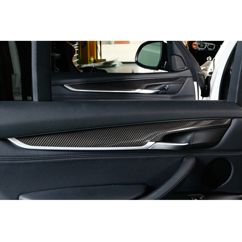 4x100% внутренняя дверная панель из углеродного волокна для BMW X6 F16 15-17 и X5 F15