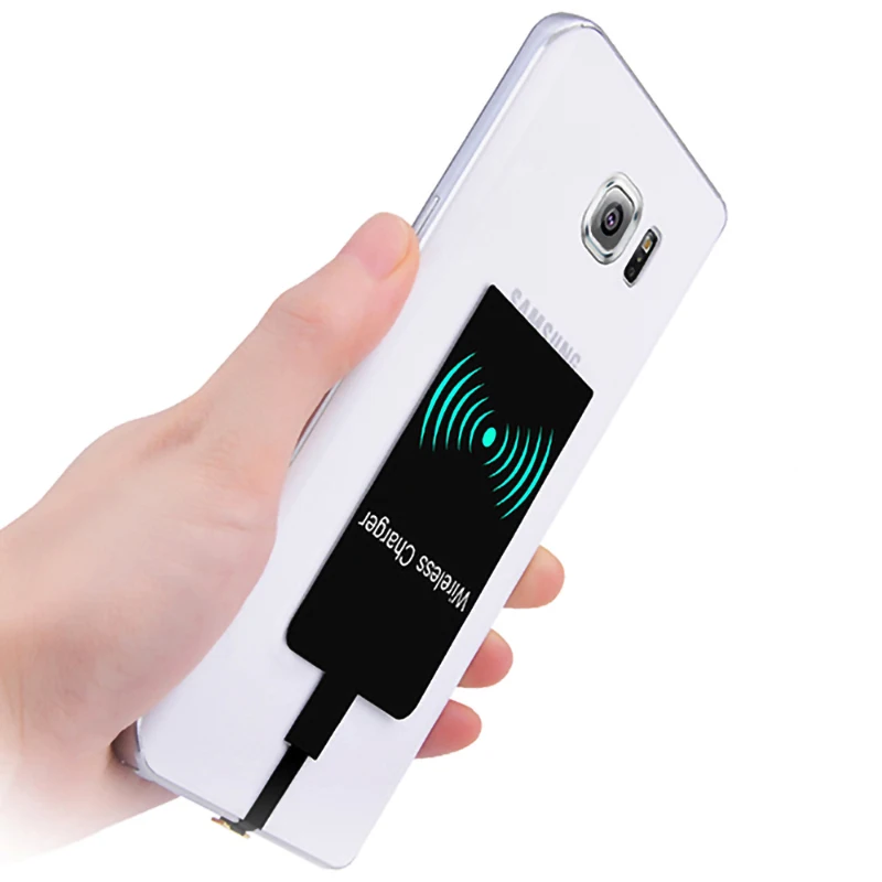 

Qi Wireless Charging Connector For iPhone 7 6 Micro USB Type C Universal No Wireless Charger Mount Mobile Phone Adapter Receiver