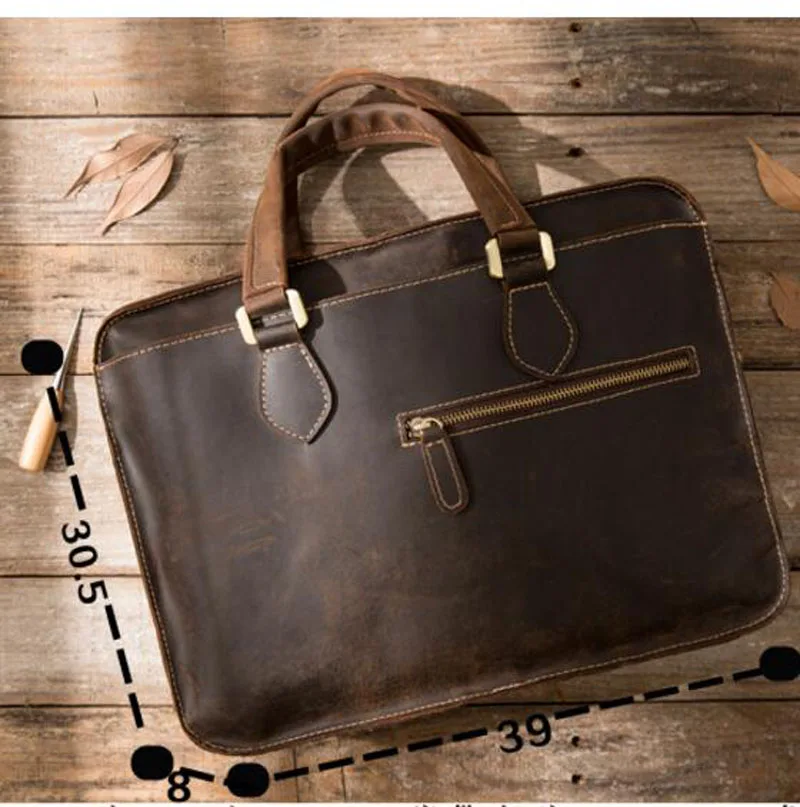 Geschäfts Männer Aktentasche 1 Herren Tasche Aetoo Leder Horizontale Retro Handtasche Horse Casual Crazy 2 Umhängetasche wRRq4IFzA