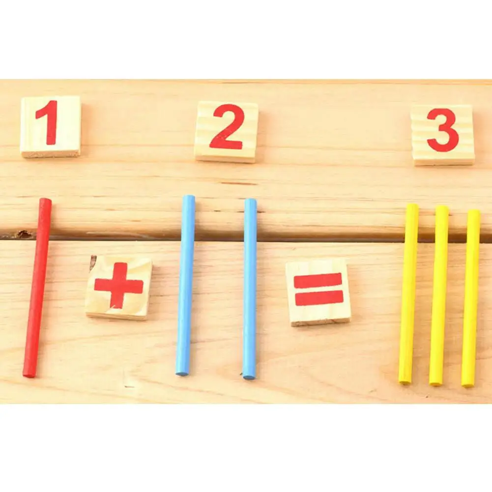 Детские деревянные блоки, игрушки развивающие игрушечные лошадки математические палочки для развития интеллекта здания Конструкторы математика игрушка подарок цифры