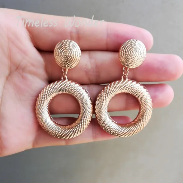 

Timeless Wonder Stunning Cutout Geo Stud Earrings Women Jewelry Party Top Korean Trendy Runway Ins Gothic Rare Mix Unique 5563