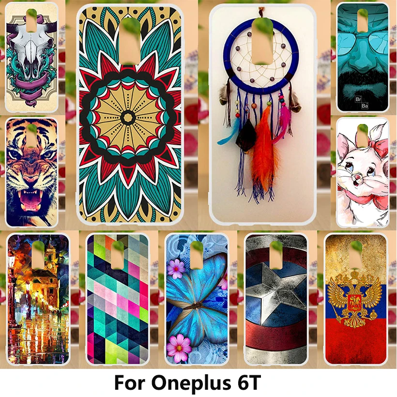 

Anunob OnePlus 6T Case Silicone TPU Soft Cover Protective Cases For Fundas OnePlus 6T Shell Skin Mobile Phone Bumper