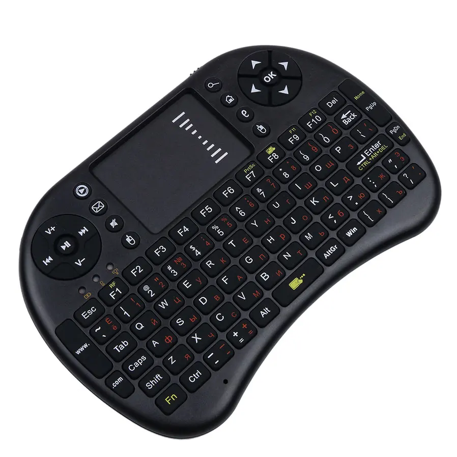 Best 2.4GHz Russian English Version Mini USB Wireless Keyboard Touchpad