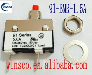 

10PCS/LOT 91-BMR-1.5A 100% NEW KUOYUH 1.5A CIRCUIT BREAKER 91 SERIES 1.5A