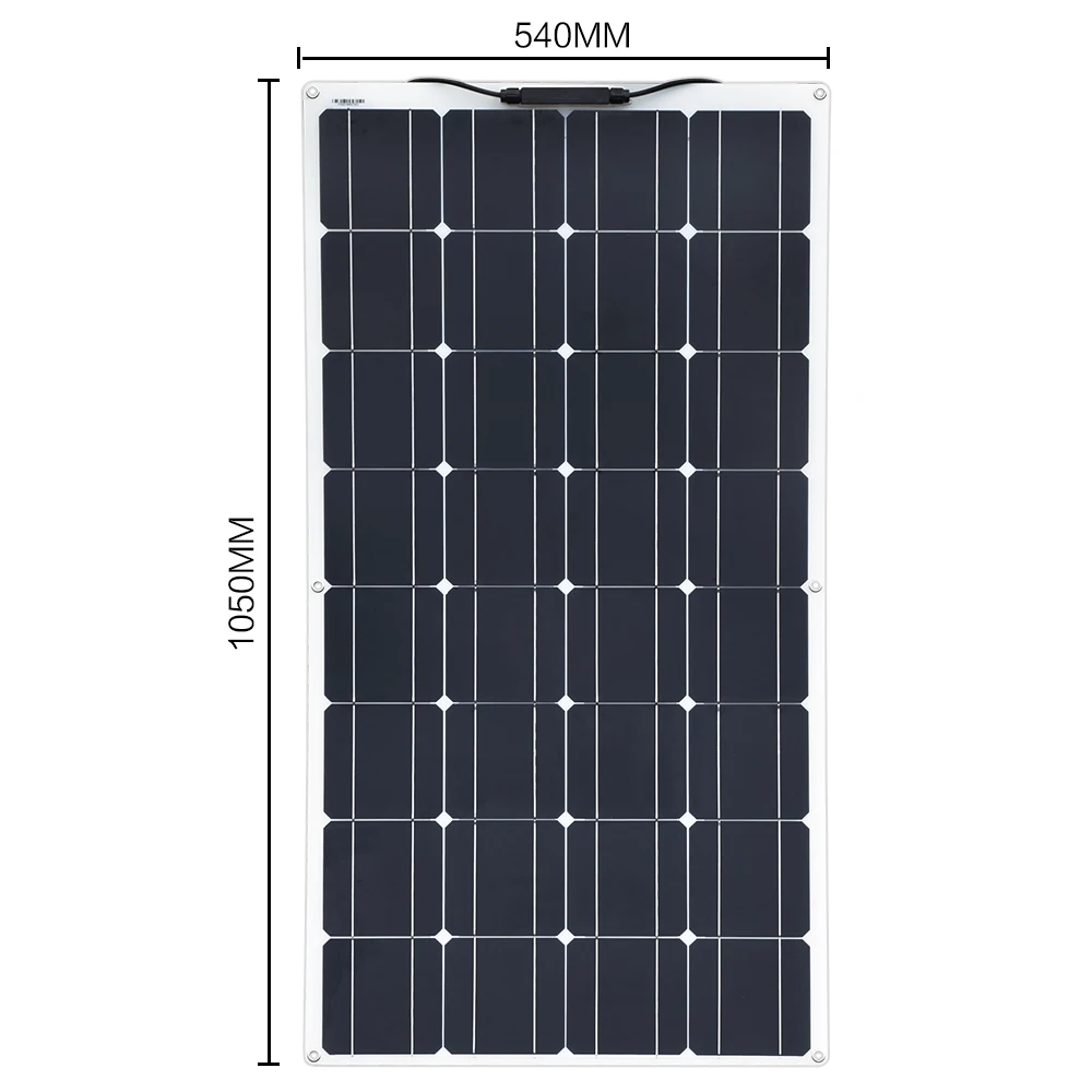 Kaufen 2Pcs 4Pcs 10Pcs 100 W solar panel Monokristalline Solarzelle Flexible für Auto Yacht Dampfschiff 12V 24 Volt 100 Watt Solar Batterie