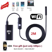 1 шт. zjuxin Wi-Fi эндоскопа 8 мм объектив эндоскопа iPhone Новый 720 камеры эндоскопа Android с 6 светодиодный мини WiFi камера