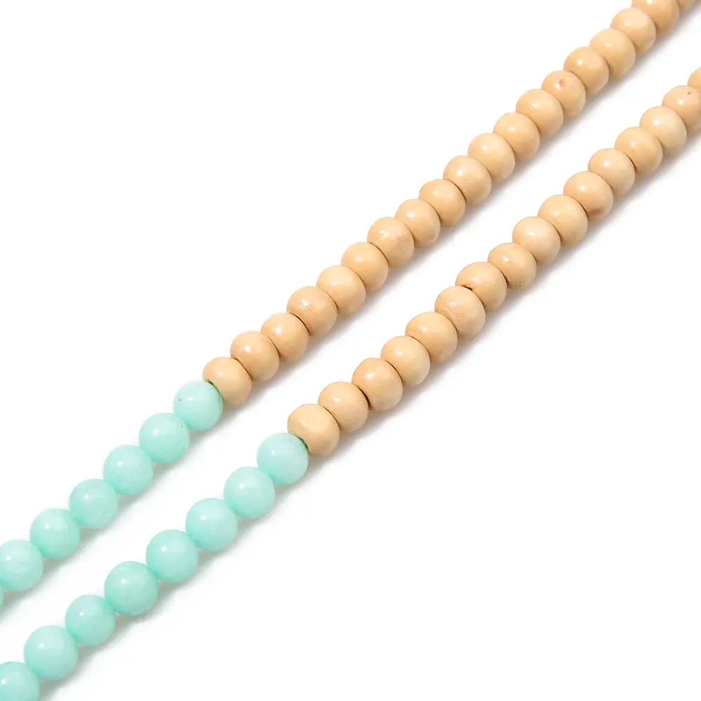 SHINUSBOHO длинное ожерелье s для женщин 6 мм деревянные бусины из природных камней прядь ожерелье Femme рейки целебная Йога кисточкой ювелирные изделия