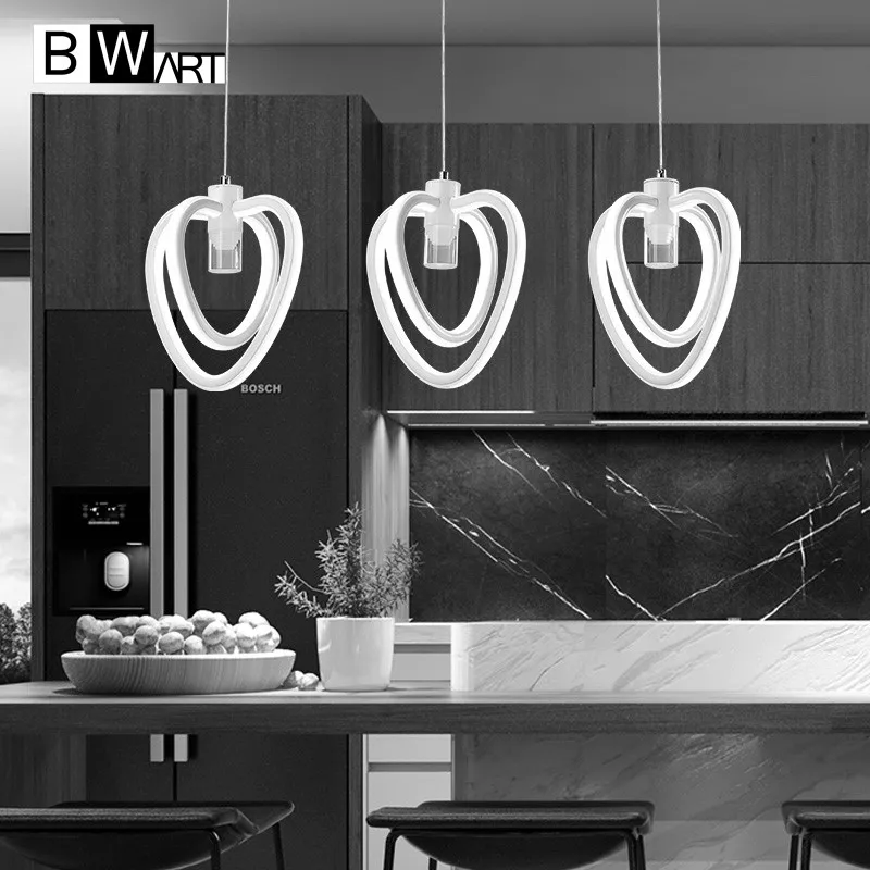 

BWART Modern 66W LED pendant lamp Suspended high brightness Pendant light hanging home hanglamp for study office dining room