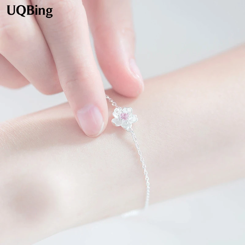 

2017 New Fashion 925 Sterling Silver Cherry Bracelet For Women Chain Bracelet Charms Pulsera Drop Shipping